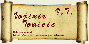 Vojimir Tomičić vizit kartica